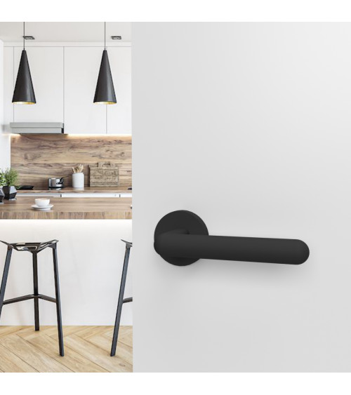 Matt black NOX door handle designer hardware
