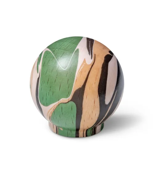 Rich green beech wood furniture knob
