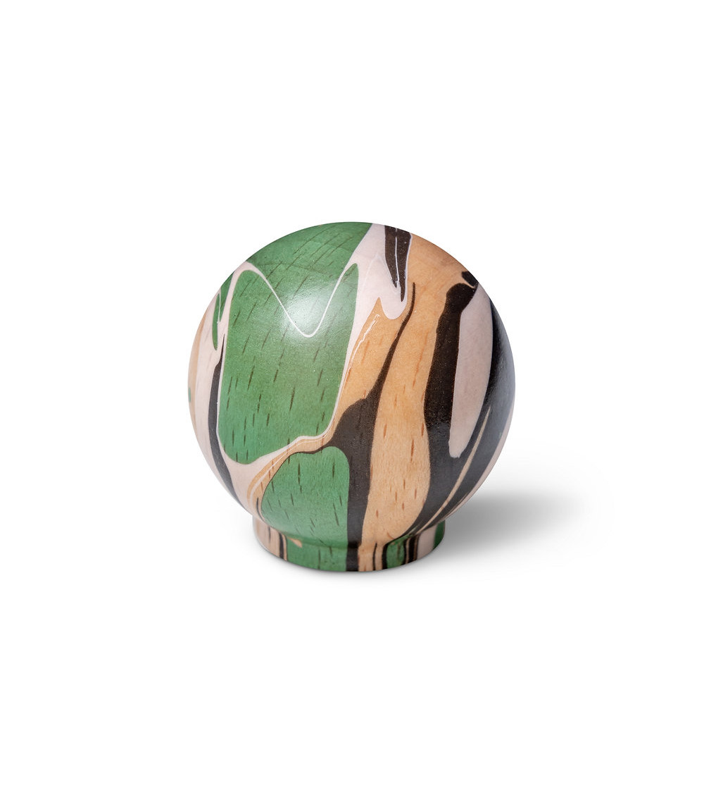 Rich green beech wood furniture knob