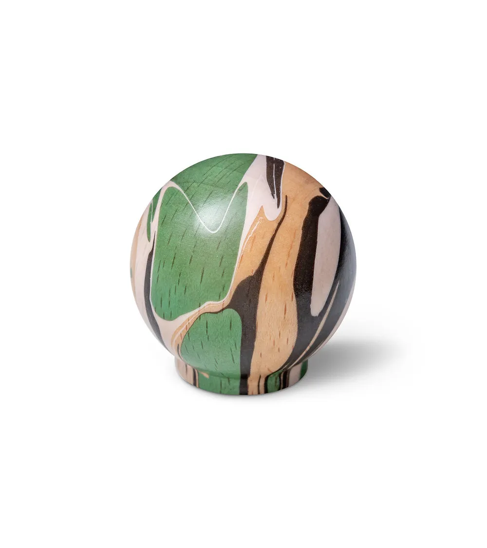 Rich green beech wood furniture knob