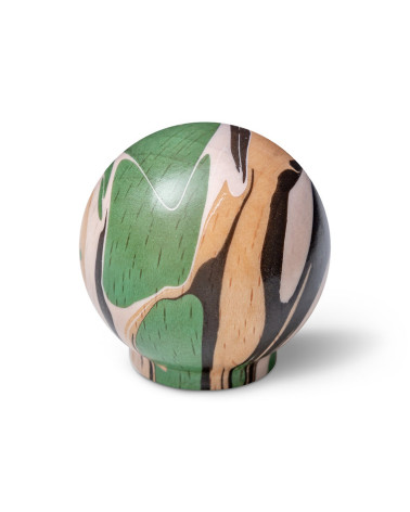 Rich green beech wood furniture knob