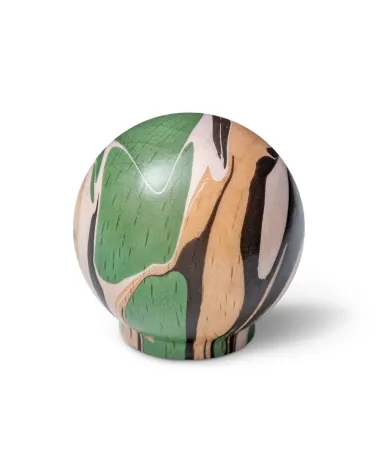 Rich green beech wood furniture knob