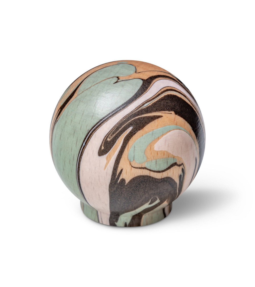Aqua green beech wood furniture knob