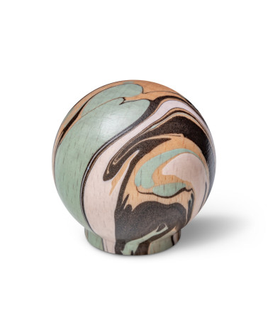Aqua green beech wood furniture knob