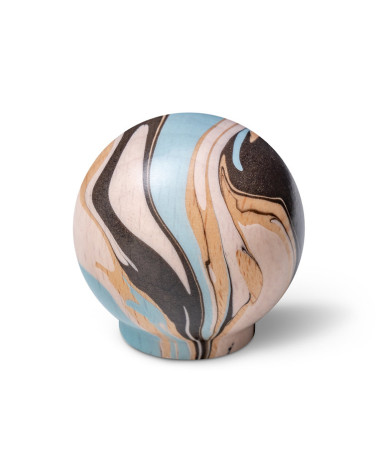 Light blue beech wood furniture knob