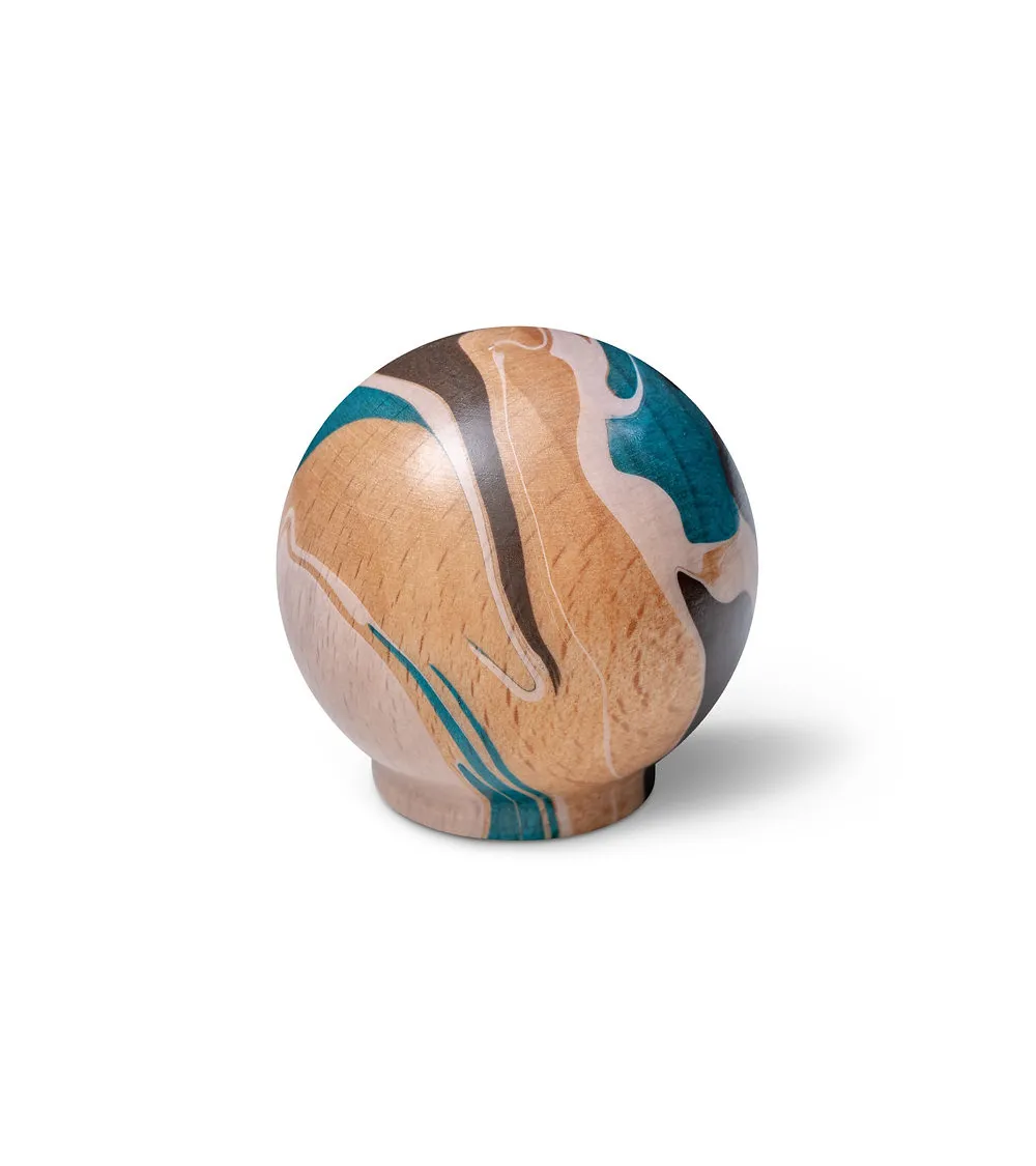 Turquoise beech wood furniture knob