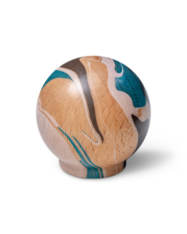 Turquoise beech wood furniture knob