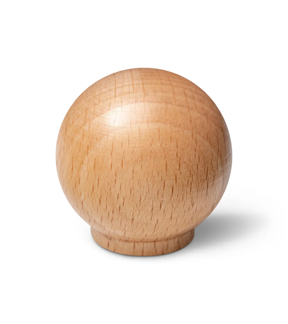 Beech wood furniture knob
