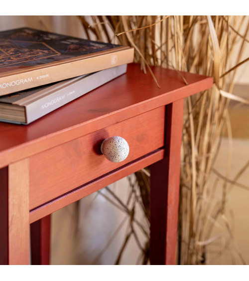 Beech wood furniture knob White and black Mix