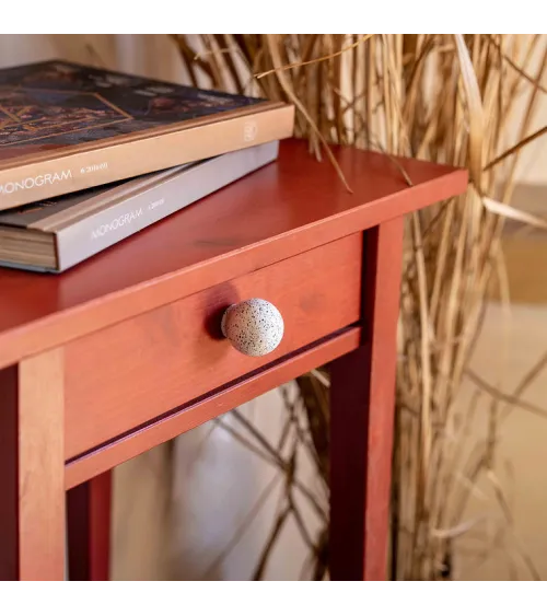 Beech wood furniture knob White and black Mix