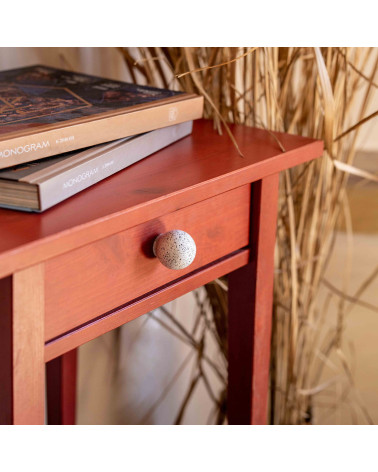 Beech wood furniture knob White and black Mix