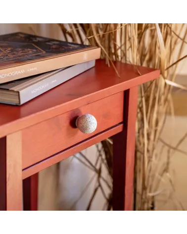 Beech wood furniture knob White and black Mix