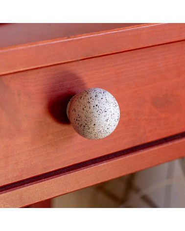 Beech wood furniture knob White and black Mix