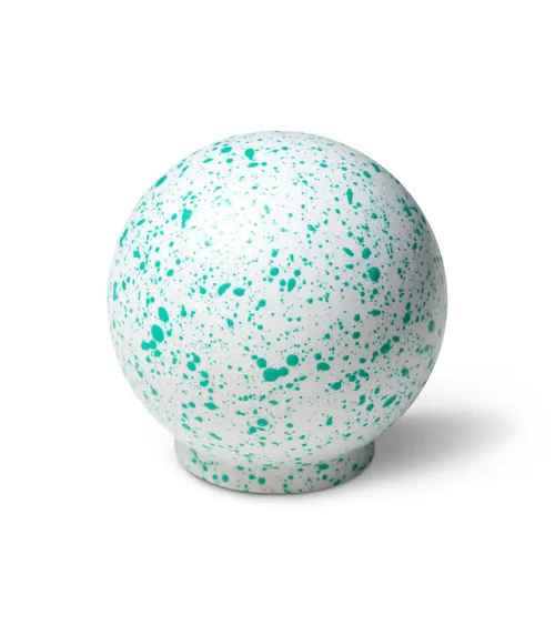 Beech wood furniture knob White and light green Mix