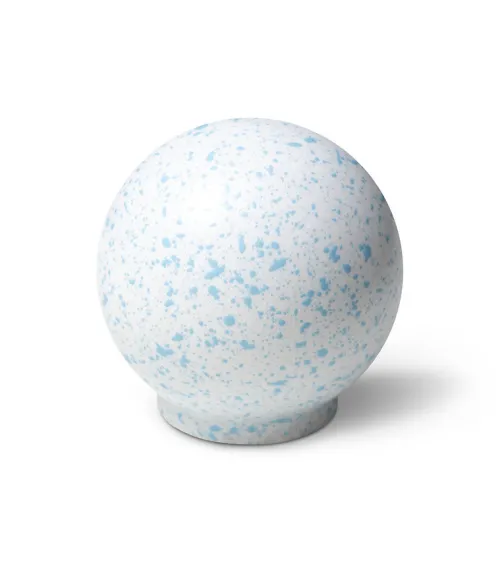 Beech wood furniture knob White and light blue Mix