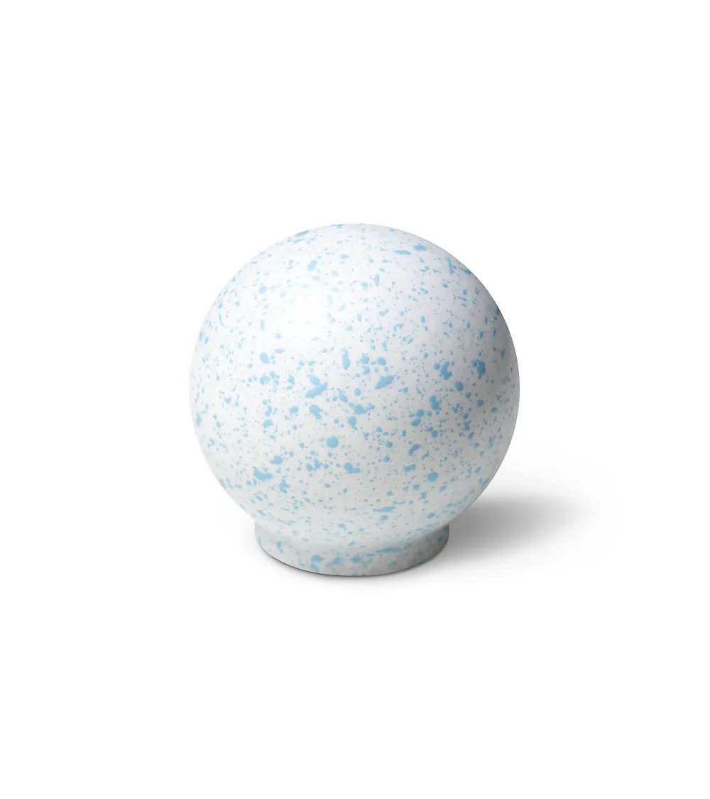 Beech wood furniture knob White and light blue Mix