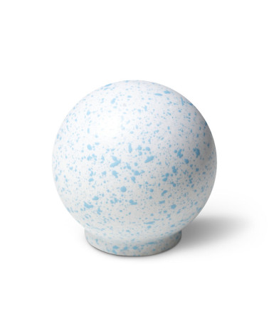 Beech wood furniture knob White and light blue Mix