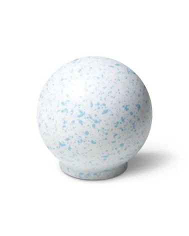 Beech wood furniture knob White and light blue Mix