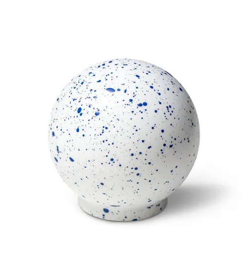 Beech wood furniture knob White and blue Mix