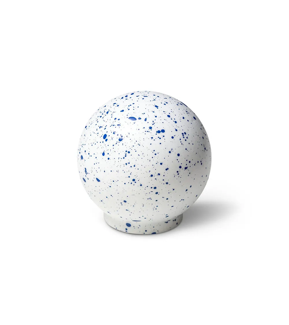 Beech wood furniture knob White and blue Mix