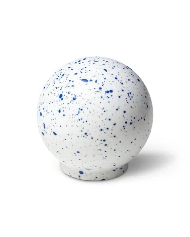 Beech wood furniture knob White and blue Mix
