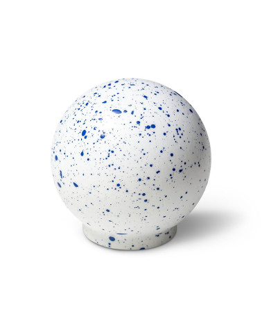 Beech wood furniture knob White and blue Mix