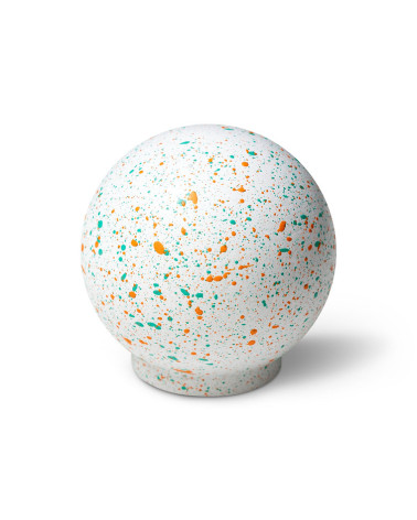 Beech wood furniture knob Sunny lawn Mix - white green orange