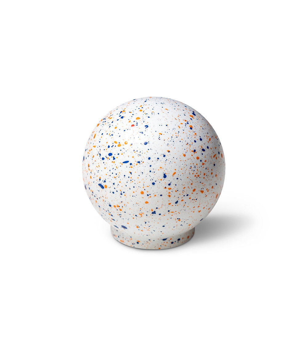 Beech wood furniture knob Mix - White blue orange