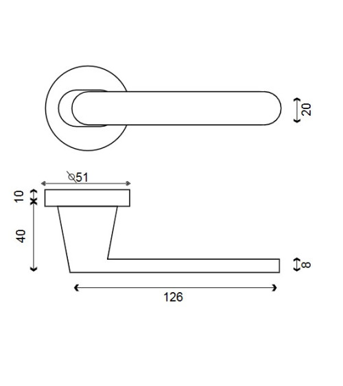 Solea bronze door handle
