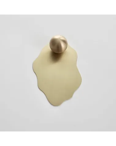 Oyster brushed brass furniture handle
