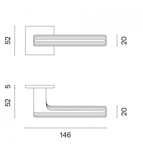 LARICE polished gold door handle design