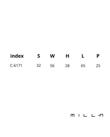 LAGO-1 furniture handle with dimensions