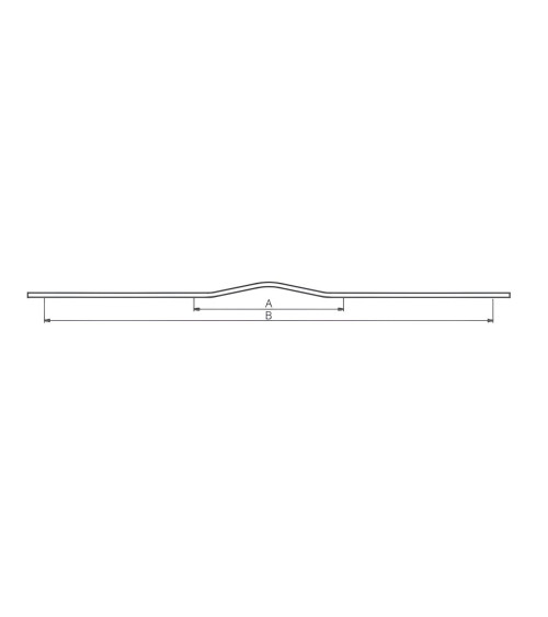 Polished chrome furniture handle APRO designer handle