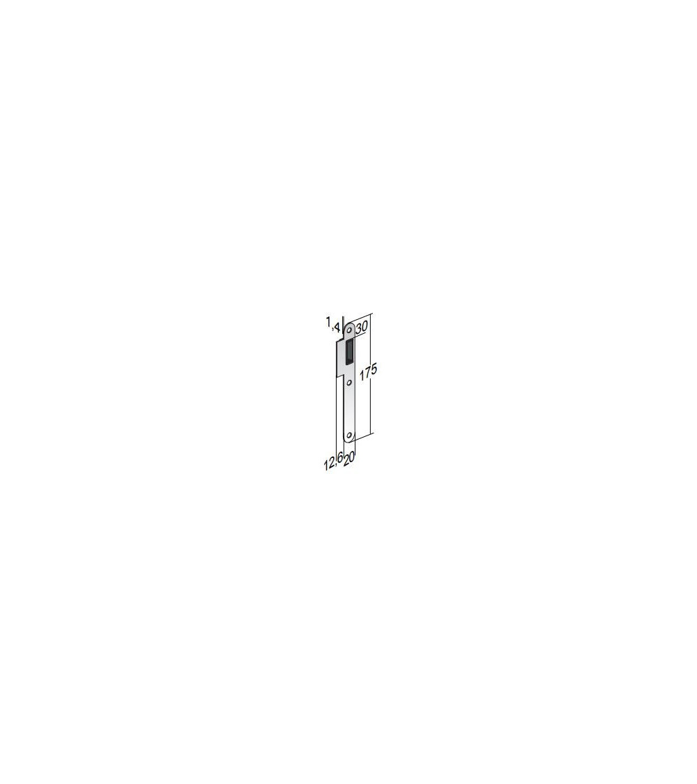 Frame strike plate for CLE L / WC magnetic lock - design handle