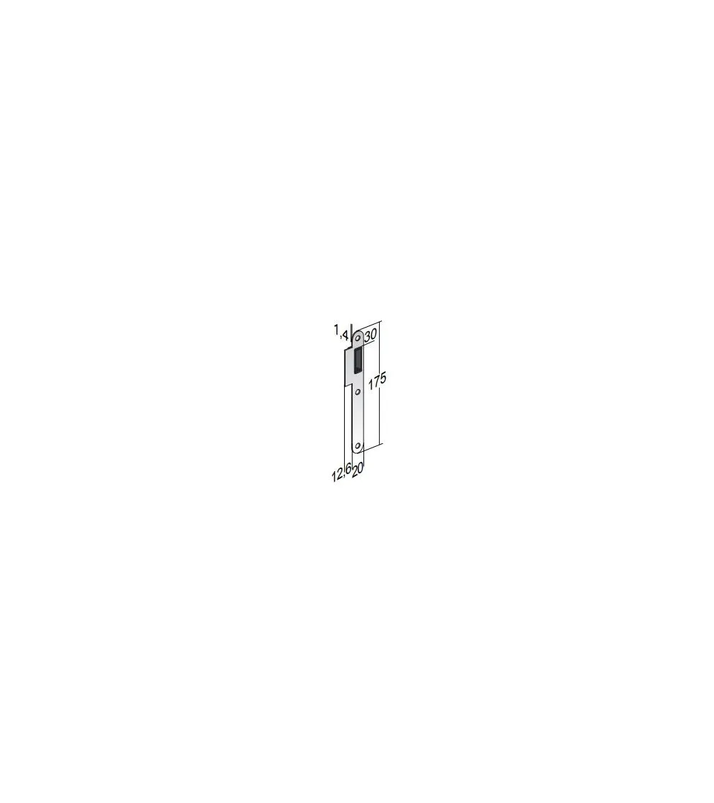 Frame strike plate for CLE L / WC magnetic lock - design handle