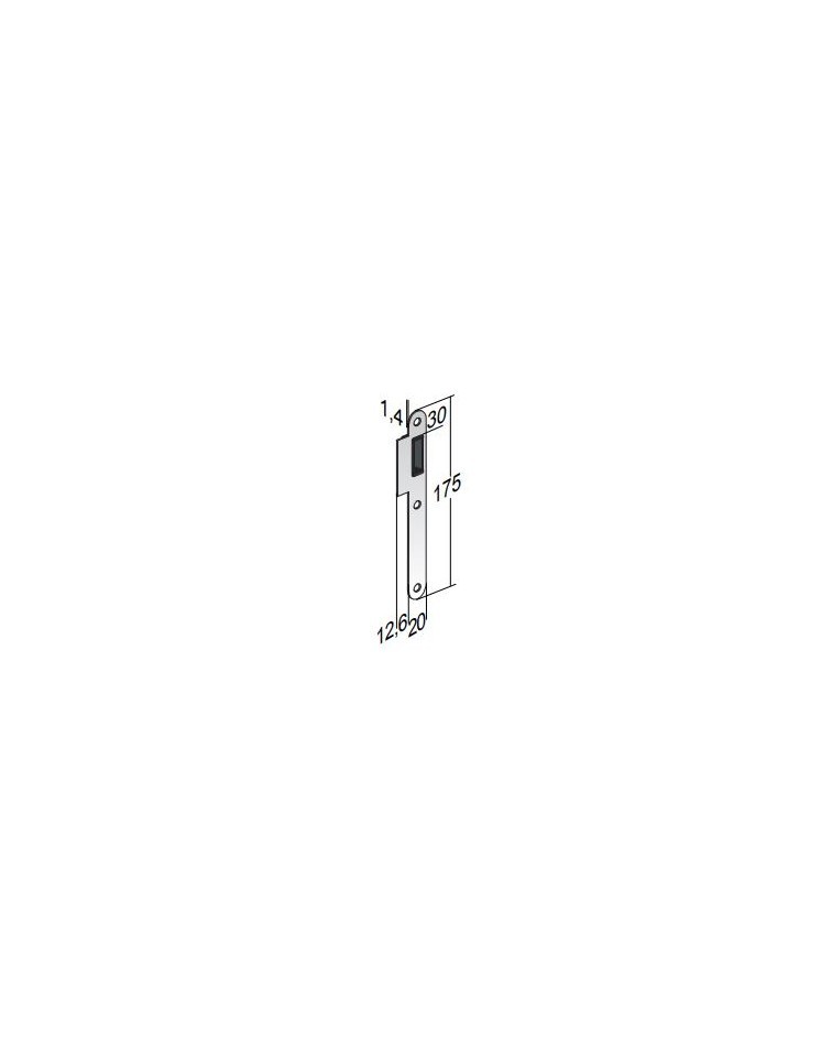 Frame strike plate for CLE L / WC magnetic lock - design handle