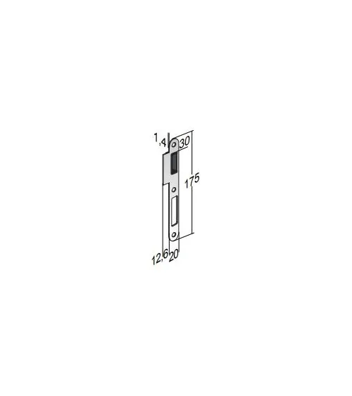 Frame strike plate for CLE I magnetic lock - design handle