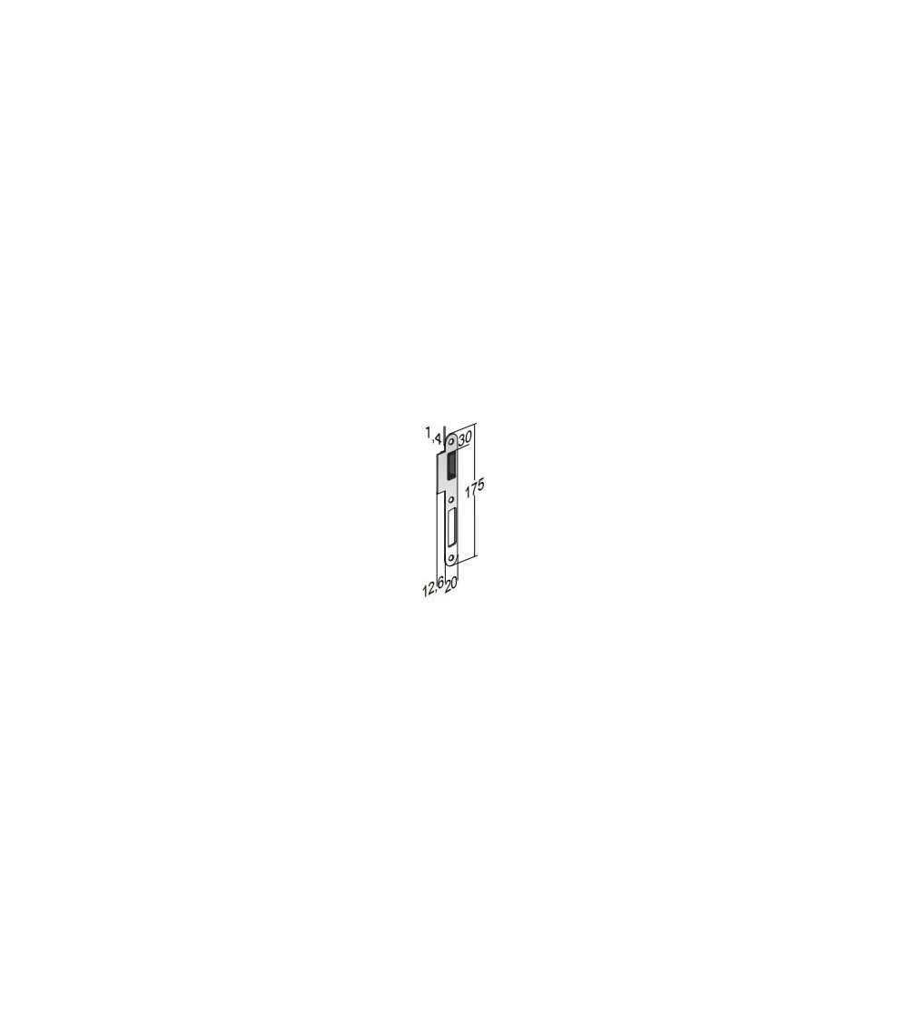 Frame strike plate for CLE I magnetic lock - design handle
