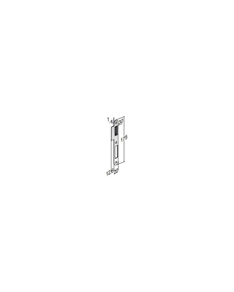 Frame strike plate for CLE I magnetic lock - design handle