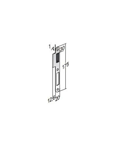 Frame strike plate for CLE I magnetic lock - design handle