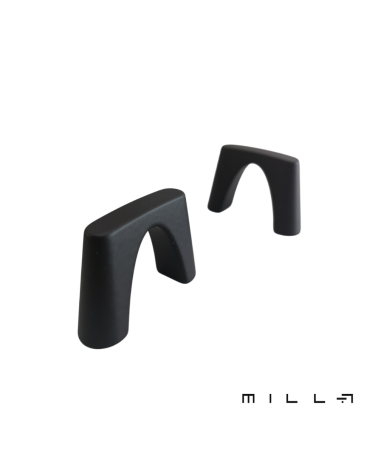 SID furniture handle matt black design handle perspective view on white background