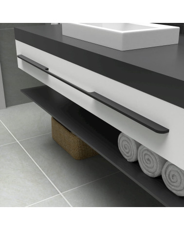LANA matt black furniture handle design handle mounted on bathroom furniture