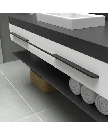 LANA matt black furniture handle design handle mounted on bathroom furniture