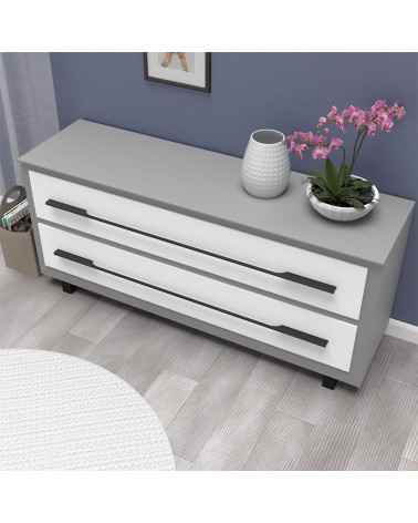 LANA-1 matt black furniture handle design handle mounted on a chest of drawers