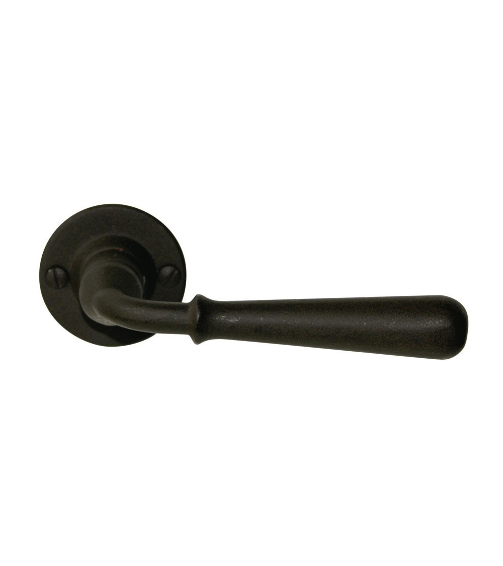 Black HINON door handle round - design handle