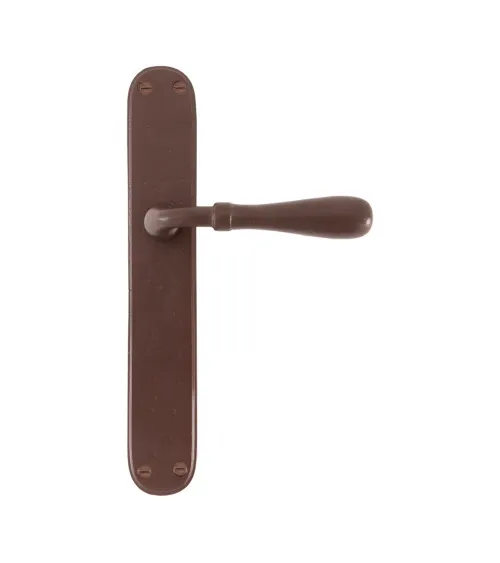 Door handle on iron plate 1200 - designer handle