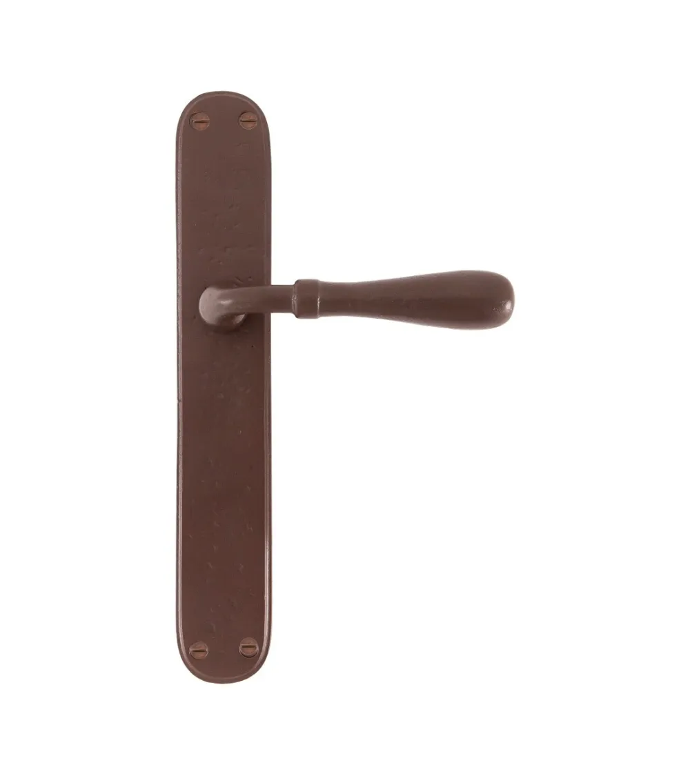 Door handle on iron plate 1200 - designer handle
