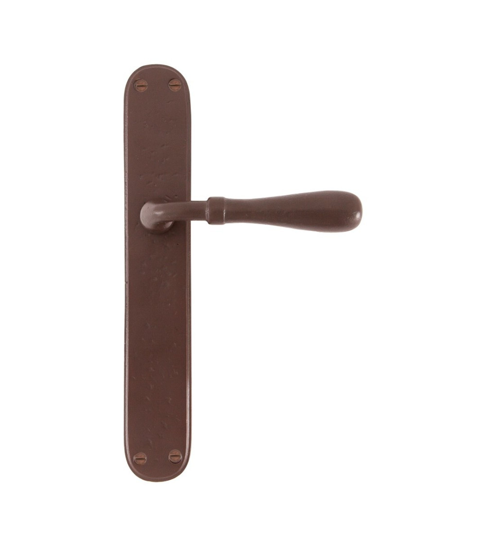 Door handle on iron plate 1200 - designer handle