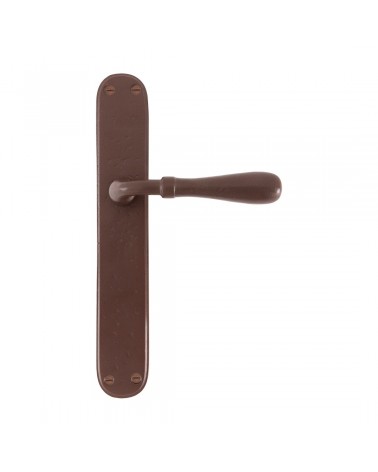 Door handle on iron plate 1200 - designer handle