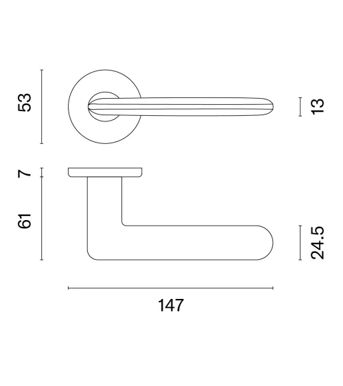 Anthracite AVA designer door handle